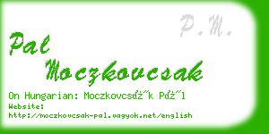 pal moczkovcsak business card